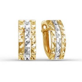 Золотые серьги КЮЗ Del'ta D220865 D220865 фото