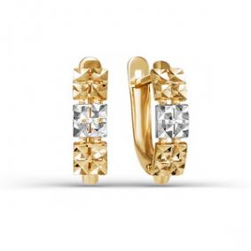 Золотые серьги КЮЗ Del'ta D220876 D220876 фото