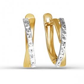 Золотые серьги КЮЗ Del'ta D220878 D220878 фото