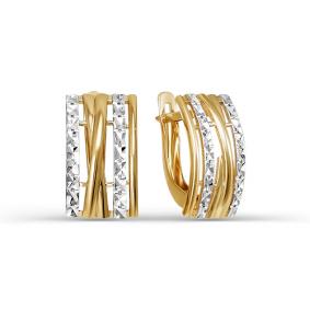 Золотые серьги КЮЗ Del'ta D220880 D220880 фото