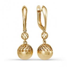 Золотые серьги КЮЗ Del'ta D220888 D220888 фото