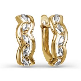 Золотые серьги КЮЗ Del'ta D220905 D220905 фото