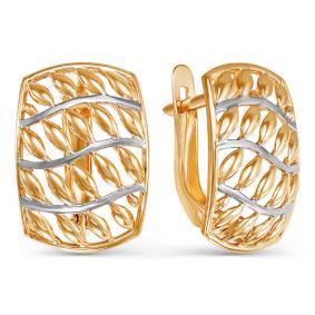 Золотые серьги КЮЗ Del'ta D220914 D220914 фото