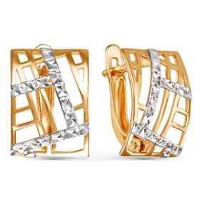 Золотые серьги КЮЗ Del'ta D220925 D220925 фото