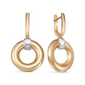 Золотые серьги КЮЗ Del'ta D221815 D221815 фото