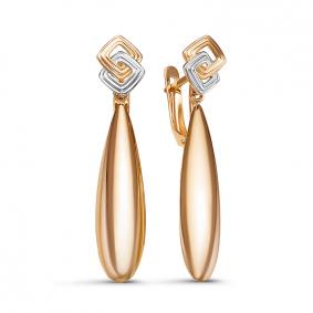 Золотые серьги КЮЗ Del'ta D221909 D221909 фото