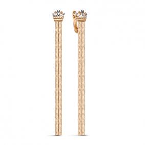 Золотые серьги КЮЗ Del'ta D221985 D221985 фото