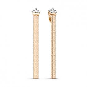 Золотые серьги КЮЗ Del'ta D221986 D221986 фото