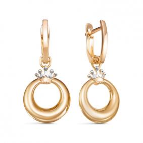 Золотые серьги КЮЗ Del'ta D221989 D221989 фото
