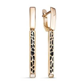 Золотые серьги КЮЗ Del'ta D222089 с эмалью D222089 фото