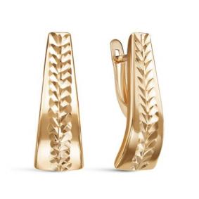 Золотые серьги КЮЗ Del'ta D222185 D222185 фото