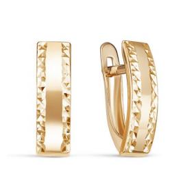 Золотые серьги с алмазной гранью КЮЗ Del'ta D222315 D222315 фото