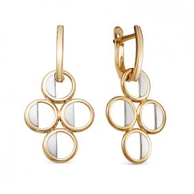 Золотые серьги КЮЗ Del'ta D222329 D222329 фото