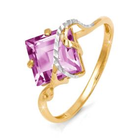 Золотое кольцо КЮЗ Del'ta D310235 с аметистом D310235 фото