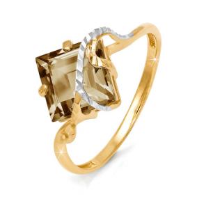 Золотое кольцо КЮЗ Del'ta D310236 с раухтопазом D310236 фото