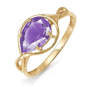 Золотое кольцо КЮЗ Del'ta D310275 с аметистом D310275 фото