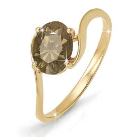 Золотое кольцо КЮЗ Del'ta D310376 с раухтопазом D310376 фото