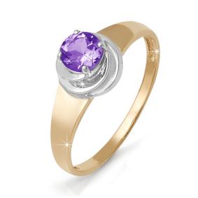 Золотое кольцо КЮЗ Del'ta D310854 с аметистом D310854 фото