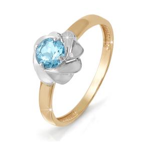Золотое кольцо КЮЗ Del'ta D310908 с топазом D310908 фото