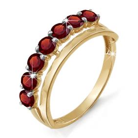 Золотое кольцо КЮЗ Del'ta D311077 с гранатом D311077 фото