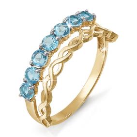 Золотое кольцо КЮЗ Del'ta D311087 с топазом D311087 фото