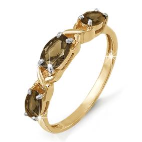 Золотое кольцо КЮЗ Del'ta D311096 с раухтопазом D311096 фото