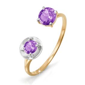 Золотое кольцо КЮЗ Del'ta D311173 с аметистом D311173 фото