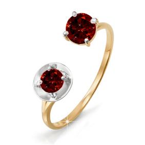 Золотое кольцо КЮЗ Del'ta D311174 с гранатом D311174 фото