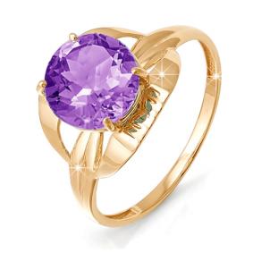 Золотое кольцо КЮЗ Del'ta D311179 с аметистом D311179 фото