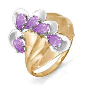 Золотое кольцо КЮЗ Del'ta D311259 с аметистом D311259 фото