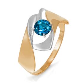 Золотое кольцо КЮЗ Del'ta D311405 с Лондон топазом D311405 фото