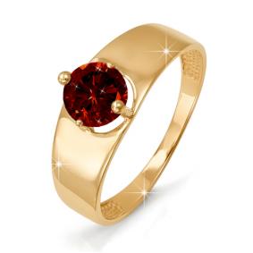 Золотое кольцо КЮЗ Del'ta D311494 с гранатом D311494 фото