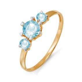 Золотое кольцо КЮЗ Del'ta D311503 с топазом D311503 фото