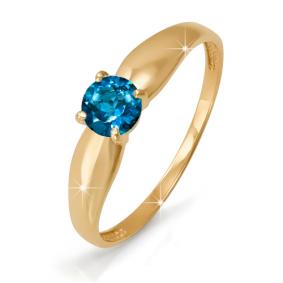 Золотое кольцо КЮЗ Del'ta D311517 с Лондон топазом D311517 фото