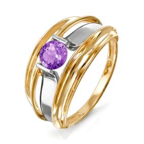 Золотое кольцо КЮЗ Del'ta D311623 с аметистом D311623 фото