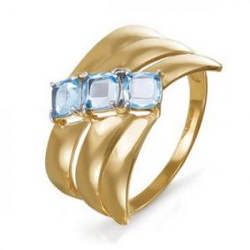 Золотое кольцо КЮЗ Del'ta D312015 с топазом D312015 фото