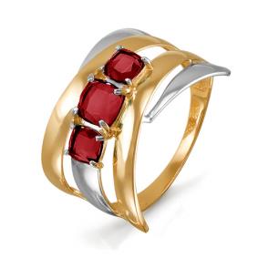 Золотое кольцо КЮЗ Del'ta D312023 с гранатом D312023 фото