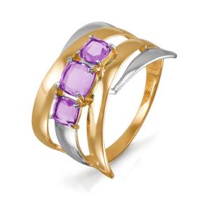 Золотое кольцо КЮЗ Del'ta D312024 с аметистом D312024 фото