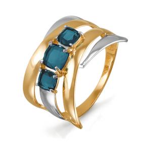 Золотое кольцо КЮЗ Del'ta D312028 с Лондон топазом D312028 фото