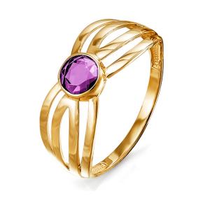 Золотое кольцо КЮЗ Del'ta D312876 с аметистом D312876 фото