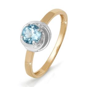 Золотое кольцо КЮЗ Del'ta D312993 с топазом D312993 фото