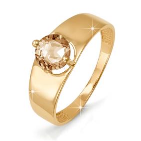 Золотое кольцо КЮЗ Del'ta D313110 с раухтопазом D313110 фото