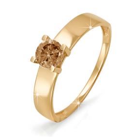 Золотое кольцо КЮЗ Del'ta D313165 с раухтопазом D313165 фото