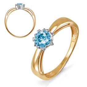 Золотое кольцо КЮЗ Del'ta D313267 с топазом D313267 фото