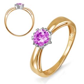 Золотое кольцо КЮЗ Del'ta D313269 с аметистом D313269 фото