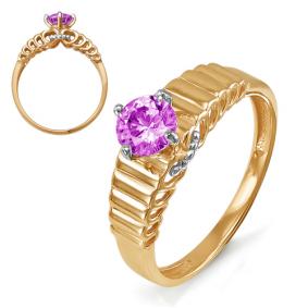 Золотое кольцо КЮЗ Del'ta D313283 с аметистом D313283 фото
