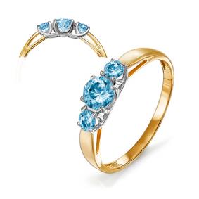 Золотое кольцо КЮЗ Del'ta D313295 с топазом D313295 фото