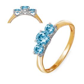 Золотое кольцо КЮЗ Del'ta D313302 с топазом D313302 фото