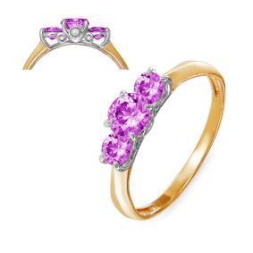 Золотое кольцо КЮЗ Del'ta D313304 с аметистом D313304 фото