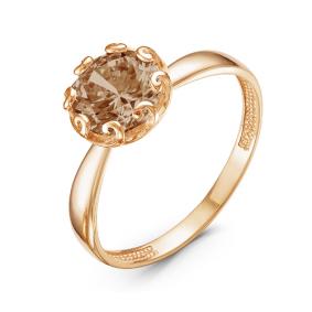 Золотое кольцо КЮЗ Del'ta D313971 с раухтопазом D313971 фото